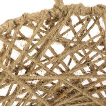 Artikel Dekorativa juteringar, naturlig stil, hängande dekoration, bohemisk stil, Ø38 cm, 2 stycken, metallringar, väggdekoration, fönsterdekoration