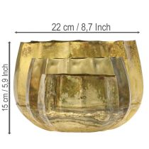 Artikel Dekorativ skål i mässing, metall, Ø22/18/14cm, set om 3