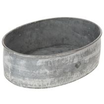 Artikel Dekorativ metallskål, oval, grå, L22,5/19,5/16 cm, set om 3