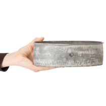 Artikel Dekorativ metallskål, oval, grå, L22,5/19,5/16 cm, set om 3