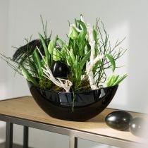 Artikel Dekorskål svart bordsdekoration växtbåt 38,5x12,5x13cm