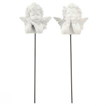 Artikel Dekorplugg ängelfigurer gravdekoration vit H5cm 6 st