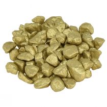 Artikel Dekorativa stenar bordsdekoration scatter dekoration gult guld 9mm–13mm 2kg