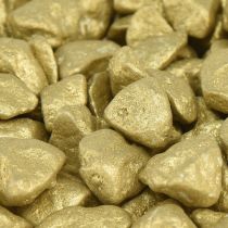 Artikel Dekorativa stenar bordsdekoration scatter dekoration gult guld 9mm–13mm 2kg