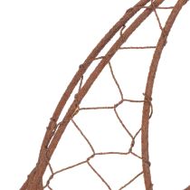 Artikel Trådkorg, metallplanter, vårdekoration, påskkorg, brun, rostfri yta, H34cm L30cm