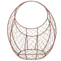 Artikel Trådkorg, metallplanter, vårdekoration, påskkorg, brun, rostfri yta, H34cm L30cm