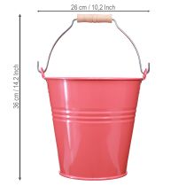 Artikel Dekorativ rosa metallhink för blomkruka 26x22,5x23cm 6l
