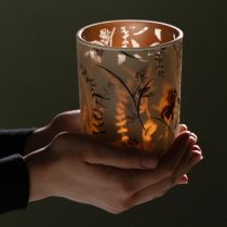 Artikel Elegant ljusstake med blommotiv för harmonisk rumsdesign, 12,5 cm, 2 stycken