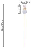 Artikel Fluffiga påskharefigurer för glada påskfiranden, rumsdekoration, 34 cm, 12 stycken