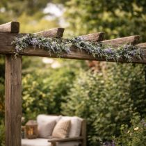 Artikel Konstgjord vårdekoration i lila, för speciella tillfällen och säsongsbetonad design, 145 cm, 2 st