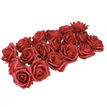 Artikel Foam Rose Foam Röda Konstgjorda Rosor 7,5cm 18 st