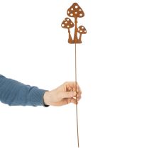 Artikel Trädgårdspåke, väderbitet stål, dekorativ påke för flugsvamp, 15 cm, 6 stycken
