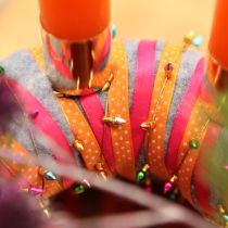 Artikel Presentband prickigt dekorativt band orange 10mm 25m
