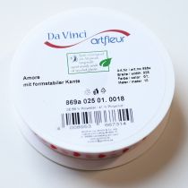 Artikel Presentband med hjärtan, perfekt för kreativa förpackningsidéer och personliga presenter, 2,5 cm brett, 15 m långt