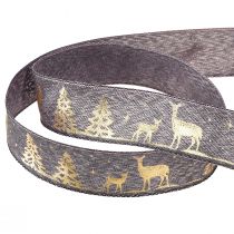 Artikel Presentband lavendel guld Julhjort 25mm 15m