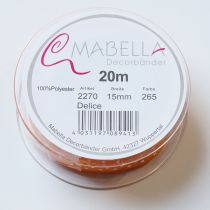 Artikel Presentband med prickar för elegant presentinslagning, 1,5 cm brett, 20 m långt