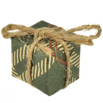 Artikel Papperspresentaskar miniset, röd-grön-naturlig, 2,5x3 cm 18 stycken - Juldekoration