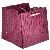 Artikel Presentpåse med handtag i vinröd rosa 10,5cm 8 st