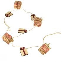 Artikel Garland Julklappar och Stjärnor Röd Naturgrön 100cm 2st