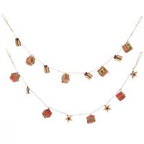 Artikel Garland Julklappar och Stjärnor Röd Naturgrön 100cm 2st