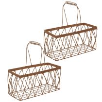 Artikel Trådkorg, metall, rostfri, 28x13,5x14cm, 2 stycken