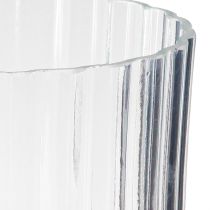 Artikel Glasvaser dekorativa vaser klara spår dekor Ø12cm H19cm 2st