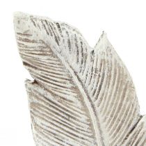 Artikel Gravdekorationsfjäder grå vit gravdekoration polyresin 15,5cm 4 st
