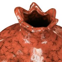 Artikel Dekorativ vas i granatäpple i keramik, rödbrun, Ø10,5 cm, H12 cm