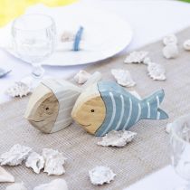 Artikel Fiskbordsdekor i trä fiskställ trä 15×8cm 2 st