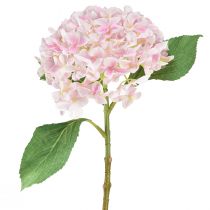 Artikel Hortensia konstgjord ljusrosa konstgjord blomma rosa Ø15,5cm 45cm