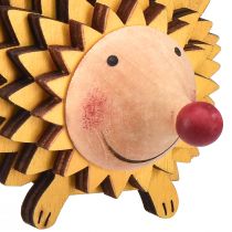 Artikel Igelkottdekoration i träfigur höst orange gul 8×7×6 cm 4 stycken