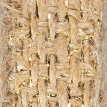 Artikel Juteband, rustikt dekorationsband, naturlig jute, guld, 12mm, 10m