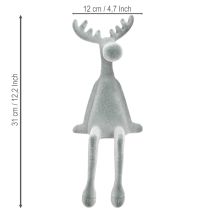 Artikel Älg Dekorativ Kantstol H31cm Grå 3 st