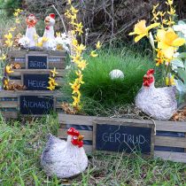 Artikel Keramisk dekorativ kyckling rolig påskdekoration figur 16×12×12cm