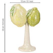 Artikel Keramisk dekoration citronvas Medelhavsbordsdekoration H22cm