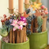 Artikel Ljusstake krona gyllene, pinneljusstake metall 4 st