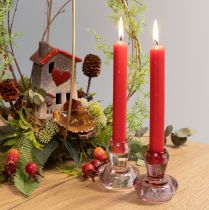 Artikel Ljusstake svamp värmeljusstake glas bär Ø6,5cm H7cm 2st