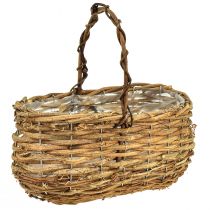 Artikel Korg för plantering med naturligt vinstockshandtag 25x14,5x24,5cm