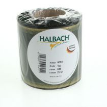 Artikel Kransband moiré mörkgrönt 100mm dekorativt band taftband