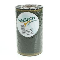 Artikel Elegant moiré-kransband, 175 mm, mörkgrönt med pärlkant och taftväv för festliga tillfällen