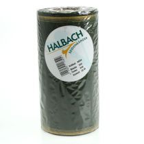 Artikel Moiré kransband 200mm mörkgrönt med pärlkant och taftväv - dekorativt band för fester och begravningsblomster, 25m