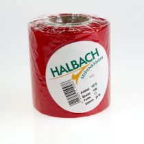 Artikel Festligt kransband, rött, sidenliknande, 100 mm brett, 25 m långt, dekorativt band, rosettband, presentband, juldekoration