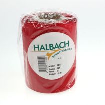 Artikel Rött kransband 125mm x 25m - Band för begravningsblomster, text och dekoration