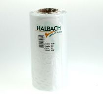 Artikel Vitt kransband, 200 mm brett, 25 m rulle, sorgband, rosettband, dekorativt band för begravningsblomster och högtider