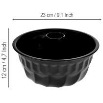 Artikel Köksdekoration svart kakform Bundtform metall Ø23cm