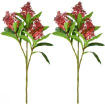 Artikel Konstgjorda blommor Röda Skimmia japonica Skimmie 45cm 2st