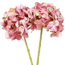 Artikel Konstgjord hortensia Stor Rosa Mauve Ø15cm L58cm 2st