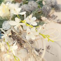 Artikel Konstgjorda orkidéer vita blommor Ø3,5–5 cm L38 cm 2 st