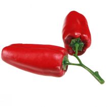Artikel Konstgjord röd paprika på grengrönsaksdekoration L8cm
