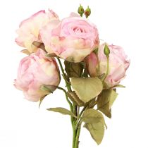 Artikel Konstgjorda rosor konstgjorda rosor sidenblommor rosa L44cm 4 st